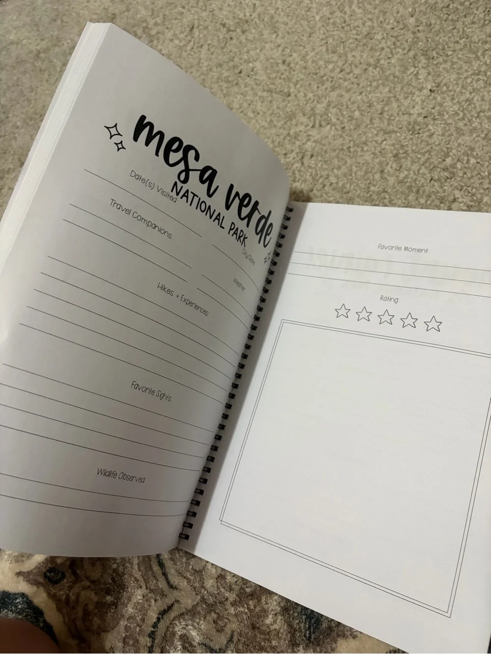National Parks Bucket List Travel Journal Adventure Log Memory Book Spiral Bound